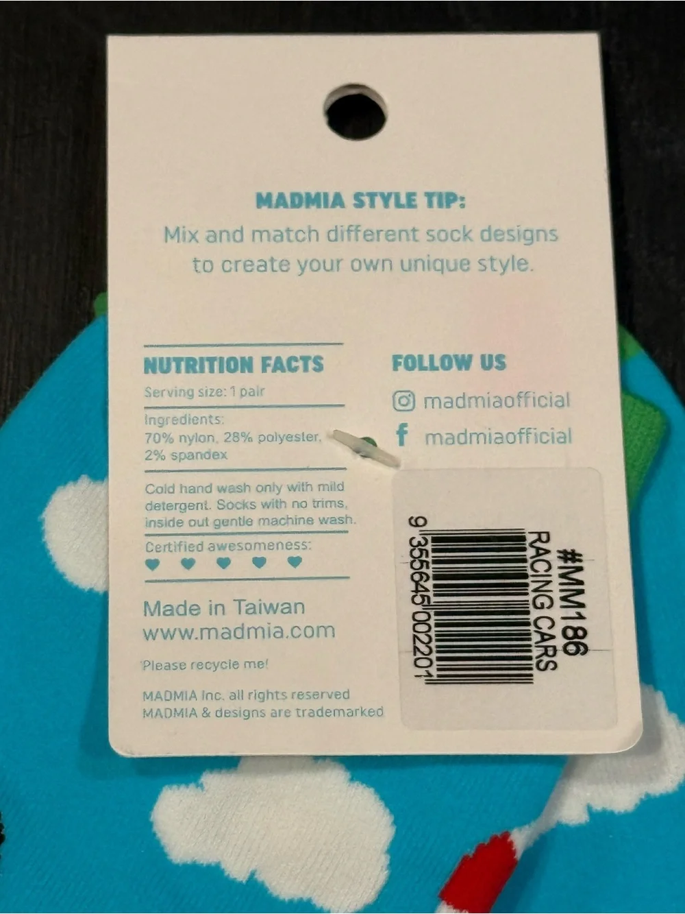 New Madmia Racing Cars Kids Socks Ages 6-99